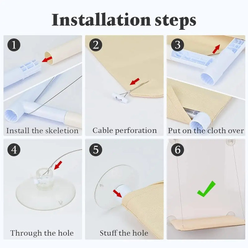 Cat Window Hammock – Space Saving Sunny Bed with Suction