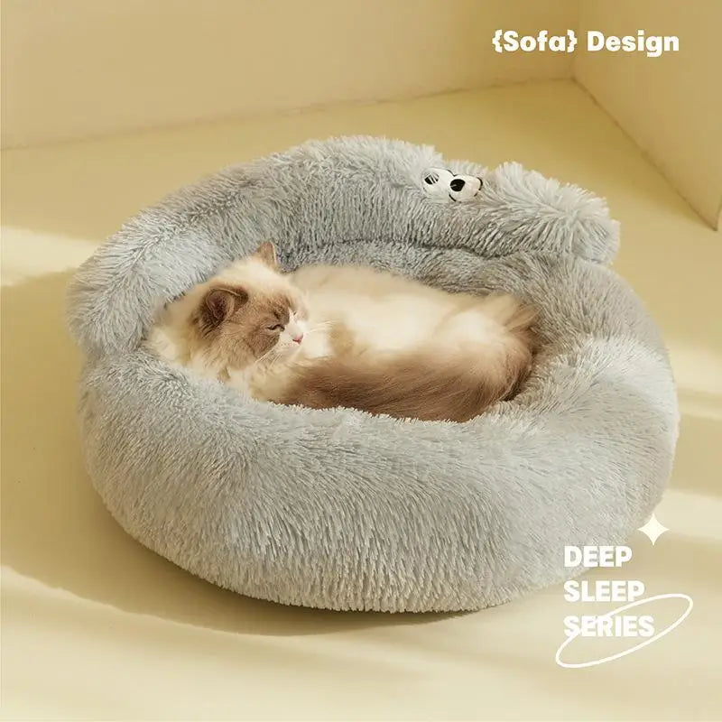 DreamPaws Plush Nest – Super Soft and Warm Bed for Cats and Small Dogs