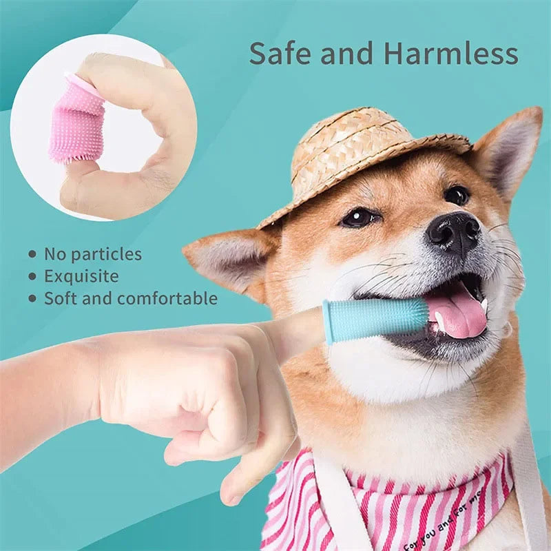 Pet Finger Toothbrush – Soft Silicone Dog & Cat Cleaner